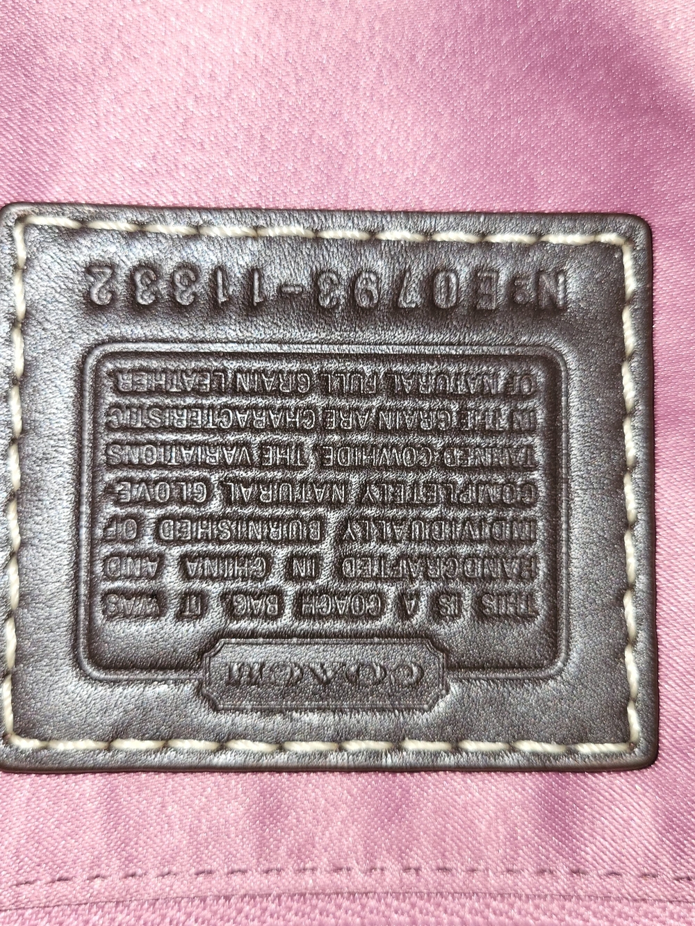Vintage Coach Hamptons Embossed Leather Satchel Bag Mahogany Brown - Picture 7 of 8